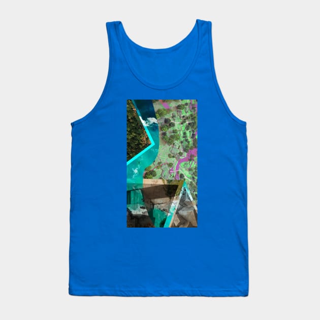 disaster city in wetland architectural collage Tank Top by jorge_lebeau